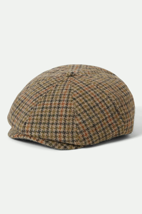 brixton Brood Newsboy Cap Oatmeal/Charcoal Houndstooth