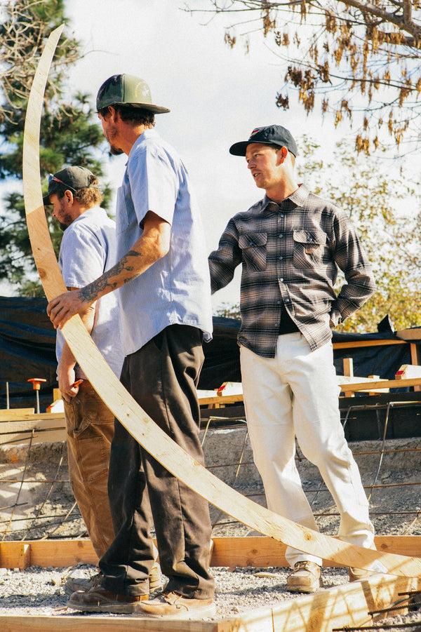 Brixton Builders Bowery Stretch Water Resistant Flannel Black/Cinder Grey