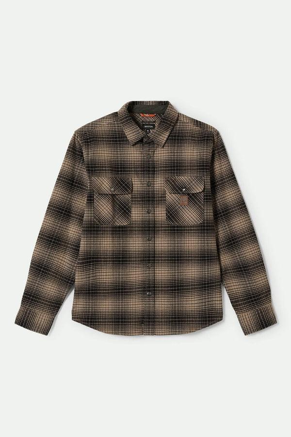 brixton Builders Bowery Stretch Water Resistant Flannel Black/Cinder Grey