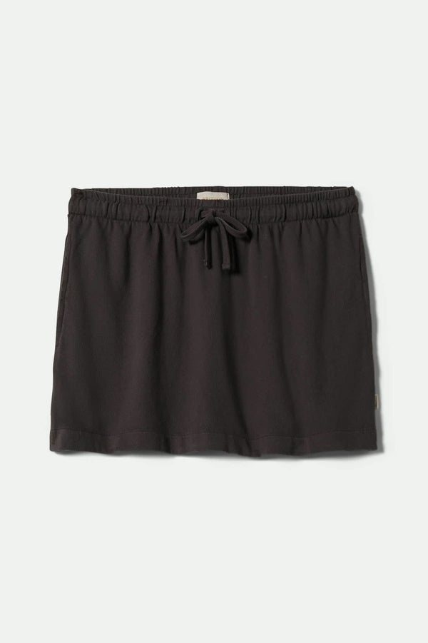 Brixton Carefree Organic Garment Dye Lounge Skirt Black