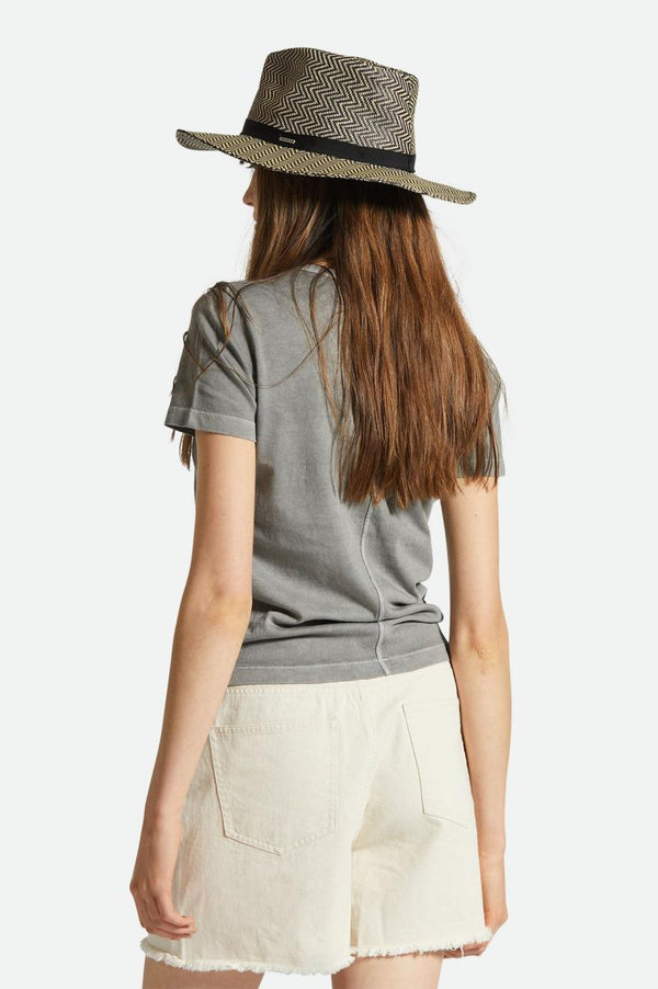 Brixton Carefree Organic Garment Dye Slim Crew T-Shirt Washed Black