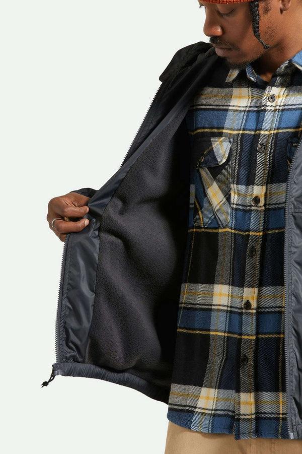 Brixton Claxton Parsons Arctic Fleece Lined Jacket Black