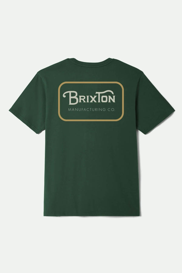 brixton Grade Standard T-Shirt Forest Green/Stone/Washed Copper