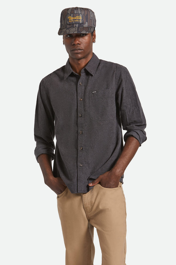 Brixton Hasting Lightweight Ultra Soft Flannel Black