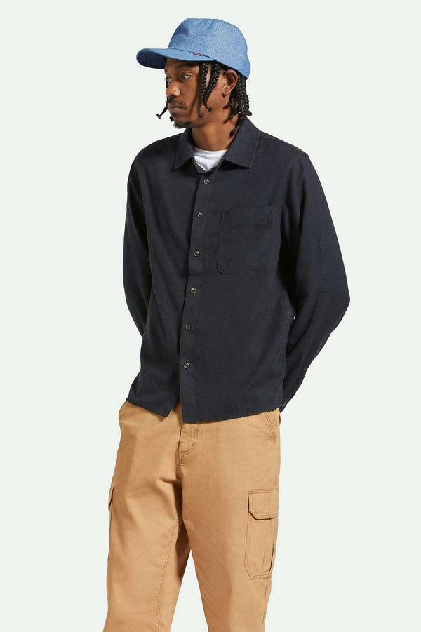 Brixton Hasting Lightweight Ultra Soft Flannel Black