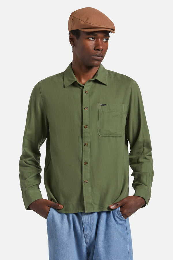 Brixton Hasting Lightweight Ultra Soft Flannel Wild Green