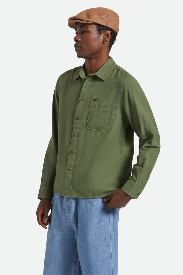 Brixton Hasting Lightweight Ultra Soft Flannel Wild Green