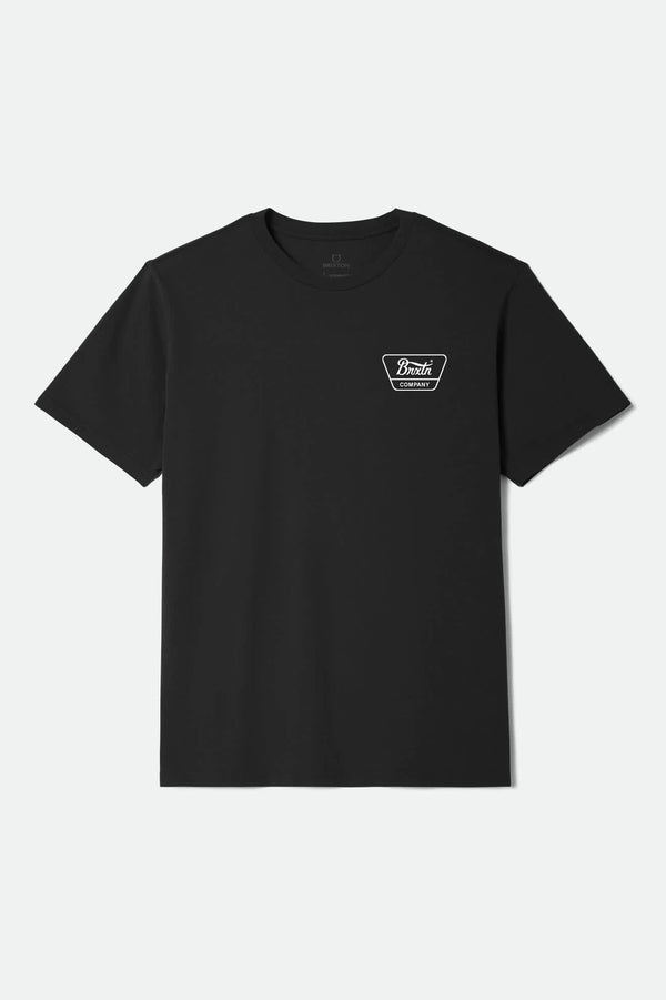 Brixton Linwood Standard T-Shirt Black/Off White/Off White