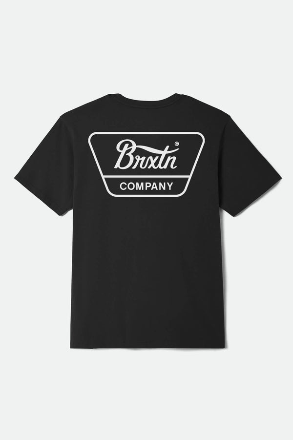 brixton Linwood Standard T-Shirt Black/Off White/Off White