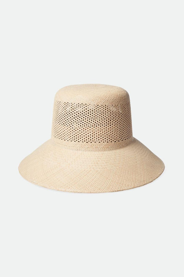 Brixton Lopez Panama Straw Bucket Hat Catalina Sand