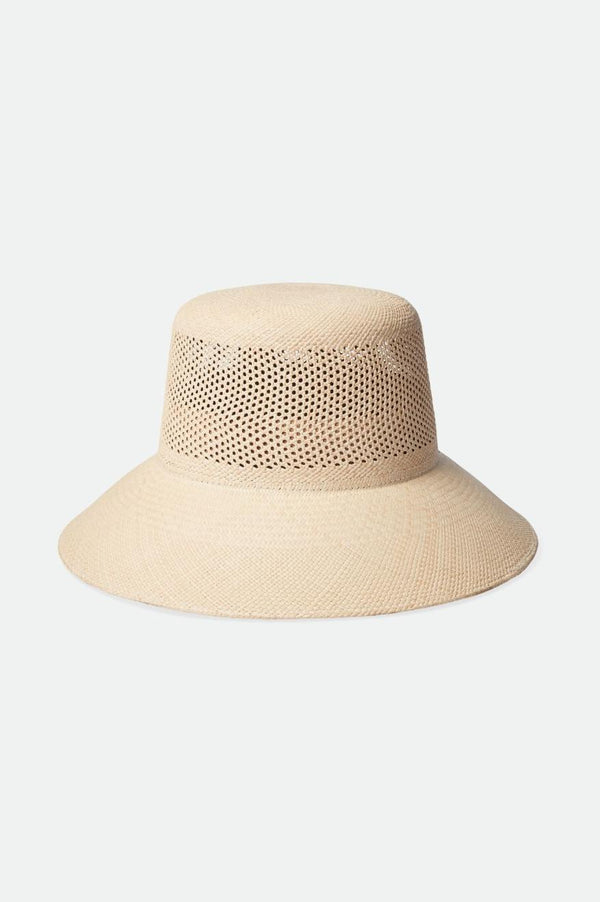 Brixton Lopez Panama Straw Bucket Hat Catalina Sand