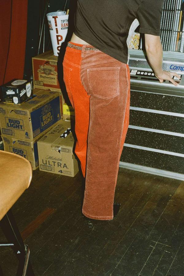 Brixton Margo Cropped 5-Pocket Pant Cowhide/Mars Red Cord