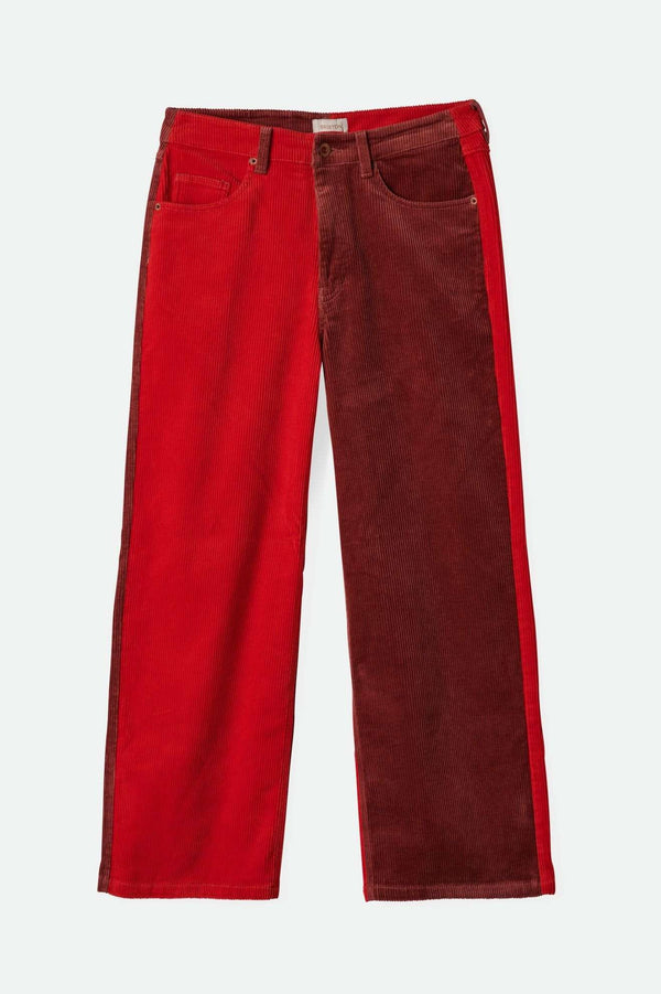 Brixton Margo Cropped 5-Pocket Pant Cowhide/Mars Red Cord