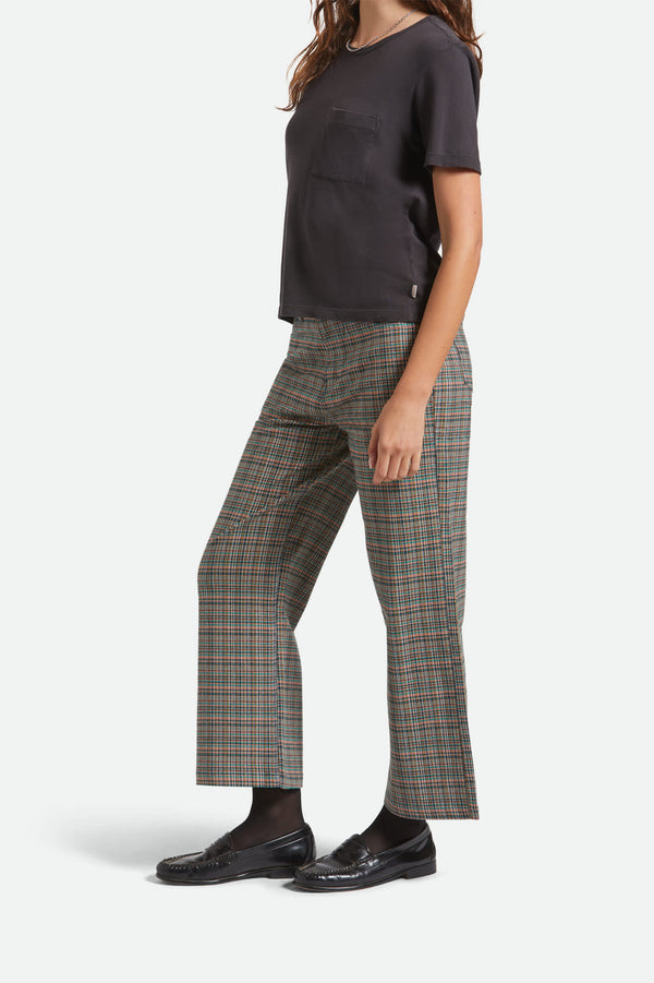 Brixton Margo Cropped 5-Pocket Pant Multi Stripe/Plaid