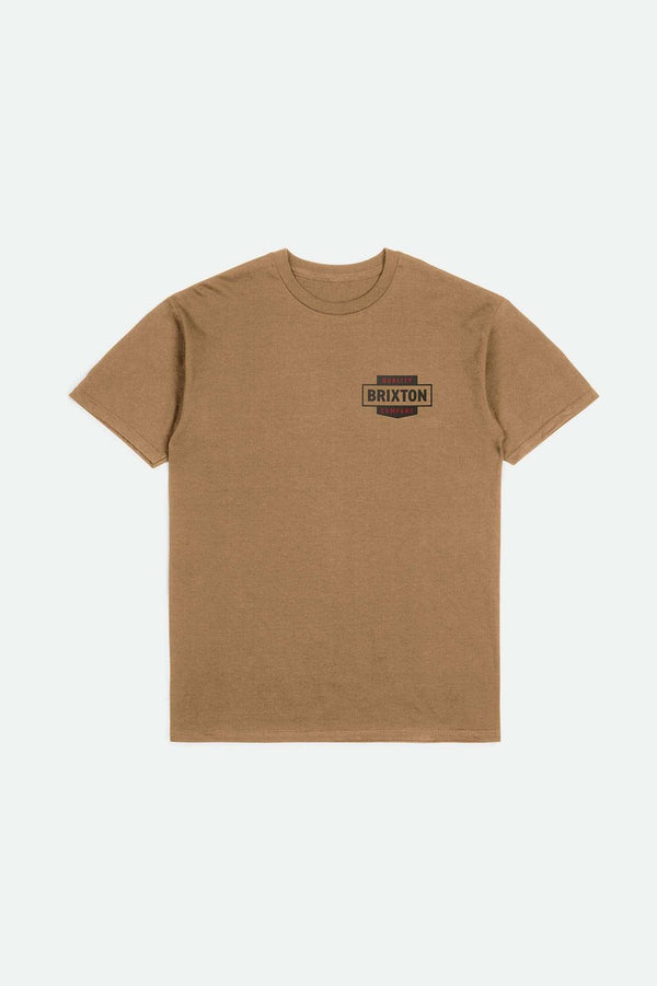 Brixton Osborn Standard T-Shirt Tobacco Brown Worn Wash