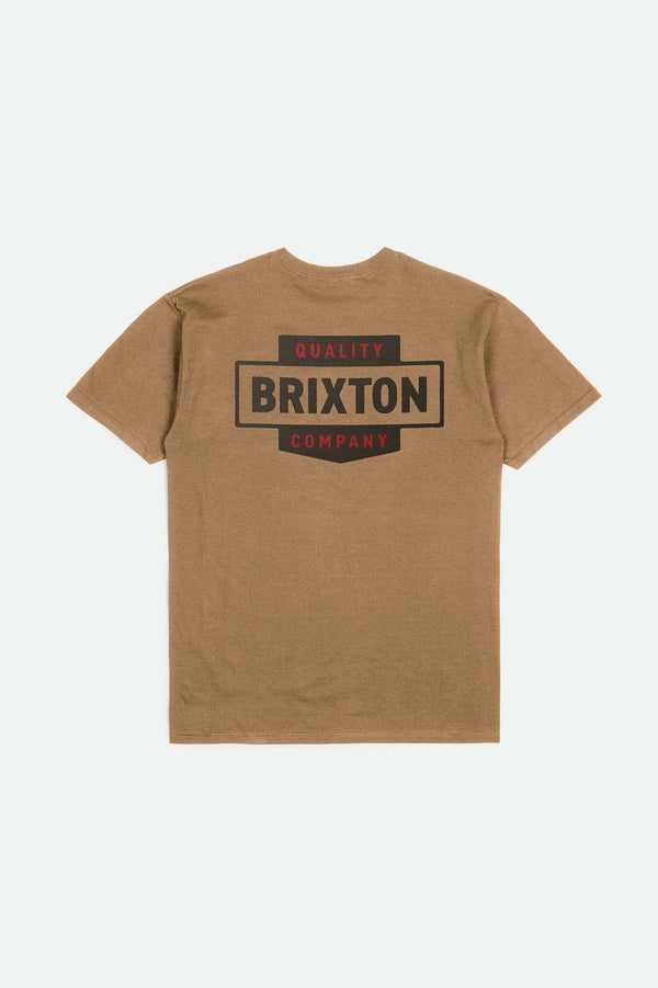 brixton Osborn Standard T-Shirt Tobacco Brown Worn Wash