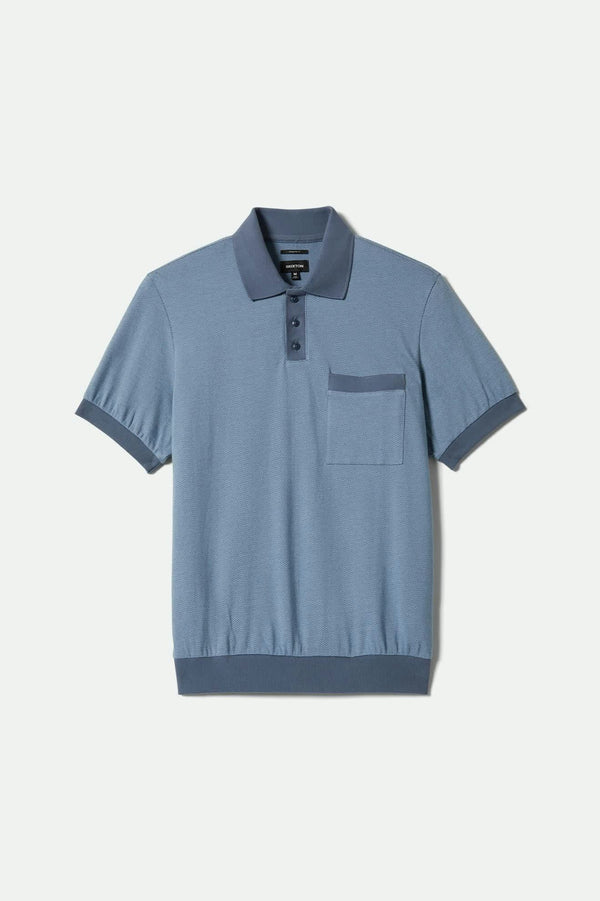 brixton Weekend Herringbone Polo Borrow Blue/Berring Sea