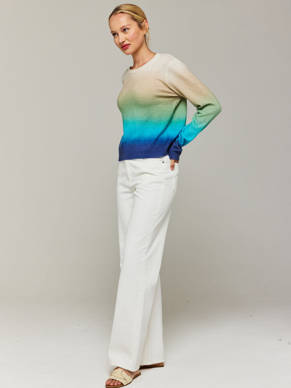 Brodie Bali Ombre Cashmere Crew Neck