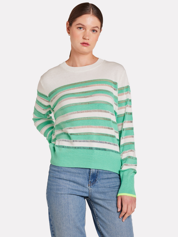 brodie Beach Stripe Crew MENTHOL STRIPES