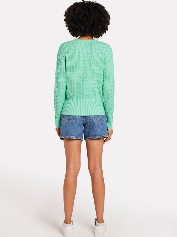 Brodie Carly Cable Crew MENTHOL