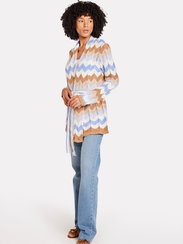 Brodie Chevron Wrap Cardigan CREMA