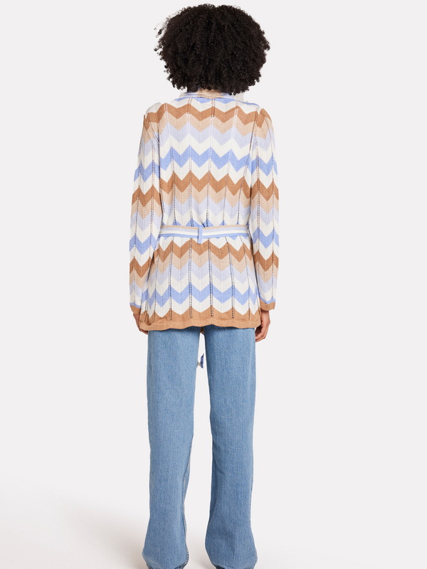 Brodie Chevron Wrap Cardigan CREMA