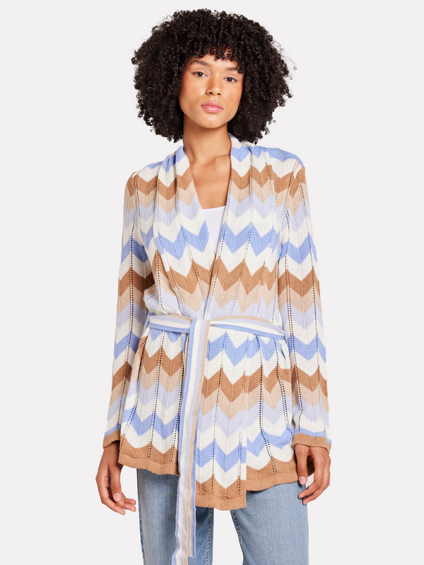 brodie Chevron Wrap Cardigan CREMA