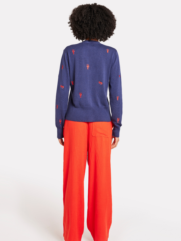 Brodie Lobster Embroidery Cardigan HELLO SAILOR