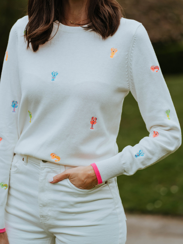 Brodie Lobster Embroidery Jumper HELLO SAILOR