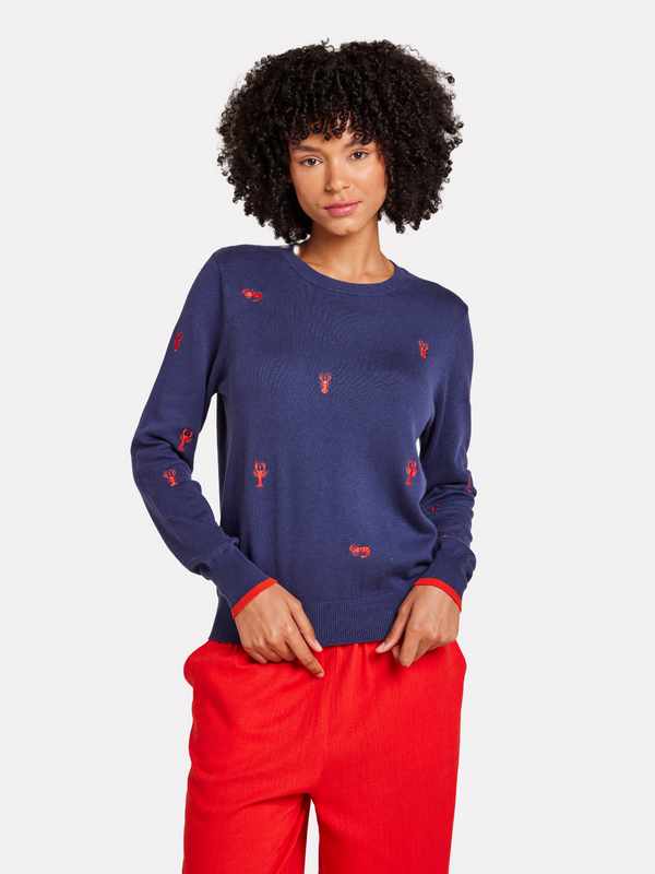 brodie Lobster Embroidery Jumper HELLO SAILOR