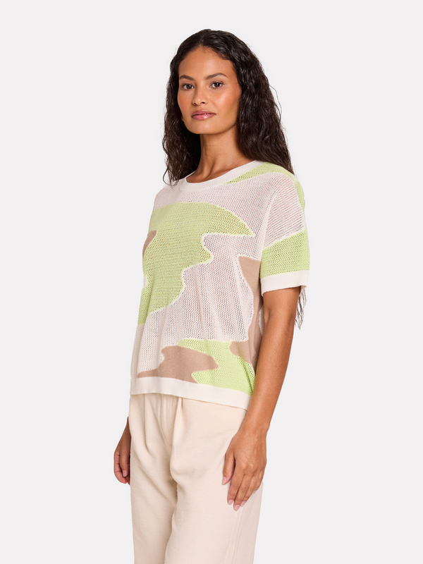 Brodie Mix Stitch Camo Tee LIGHT BROWN CAMO