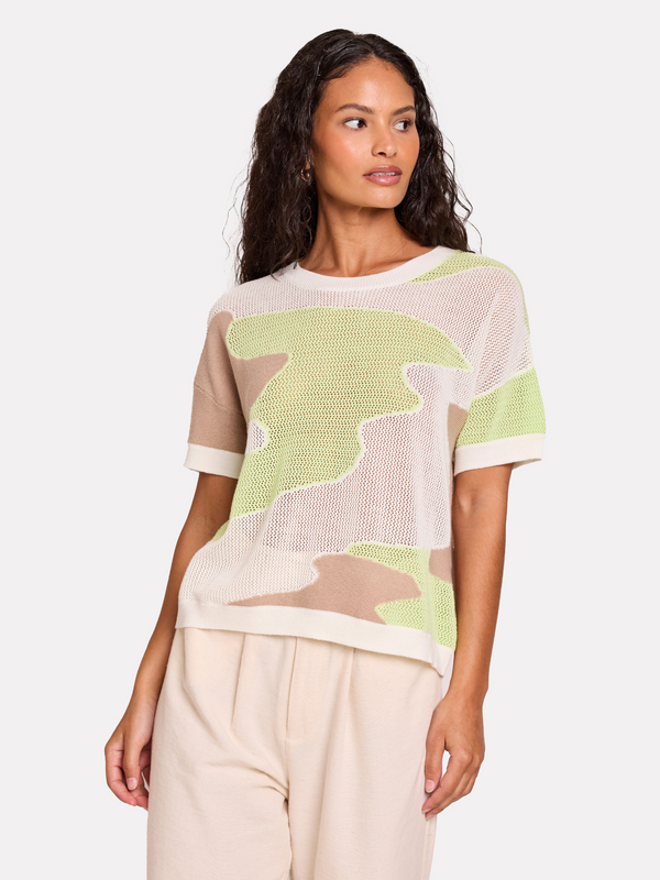 brodie Mix Stitch Camo Tee LIGHT BROWN CAMO