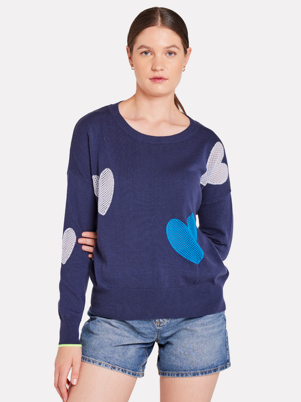 Brodie Quirky Heart Jumper CREMA