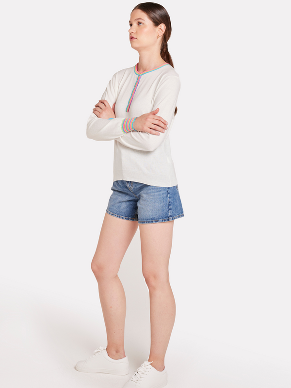 Brodie Rainbow Button Crew ICE WATER