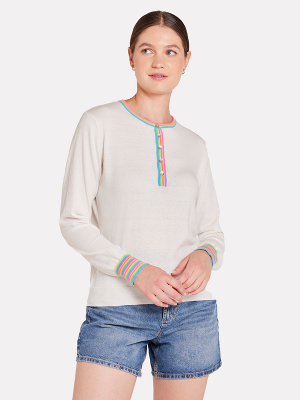 brodie Rainbow Button Crew ICE WATER