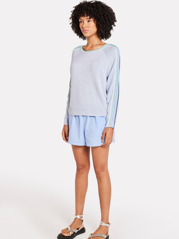 Brodie Sporty Stripe Mini Jumper FROST BLUE