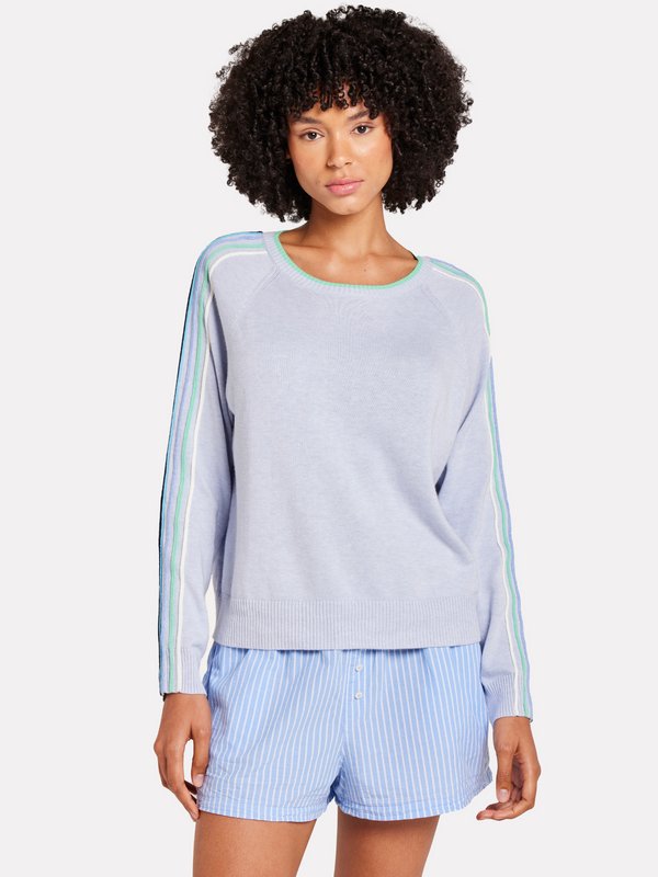 brodie Sporty Stripe Mini Jumper FROST BLUE