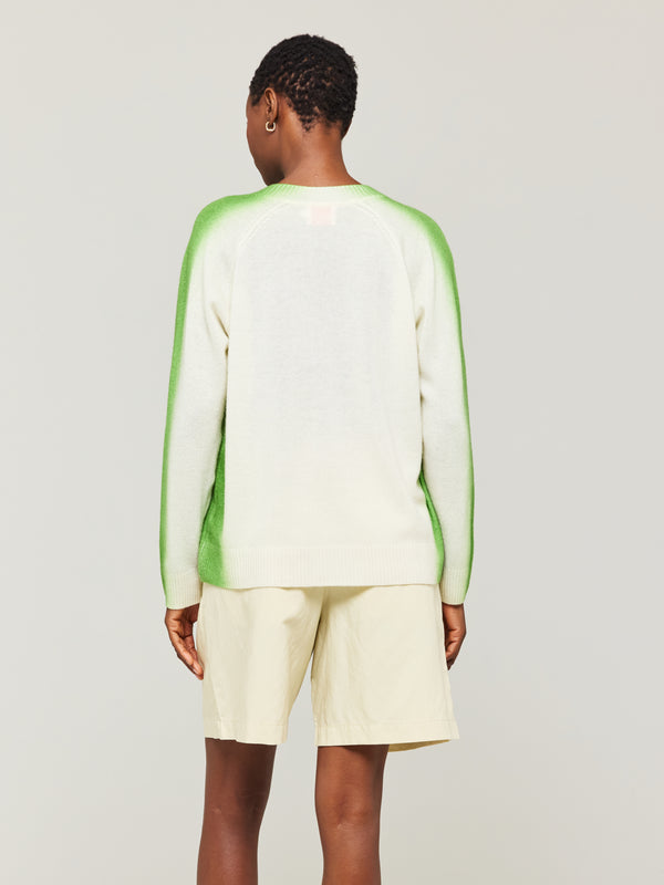 Brodie Spray Stripe Cashmere V-Neck