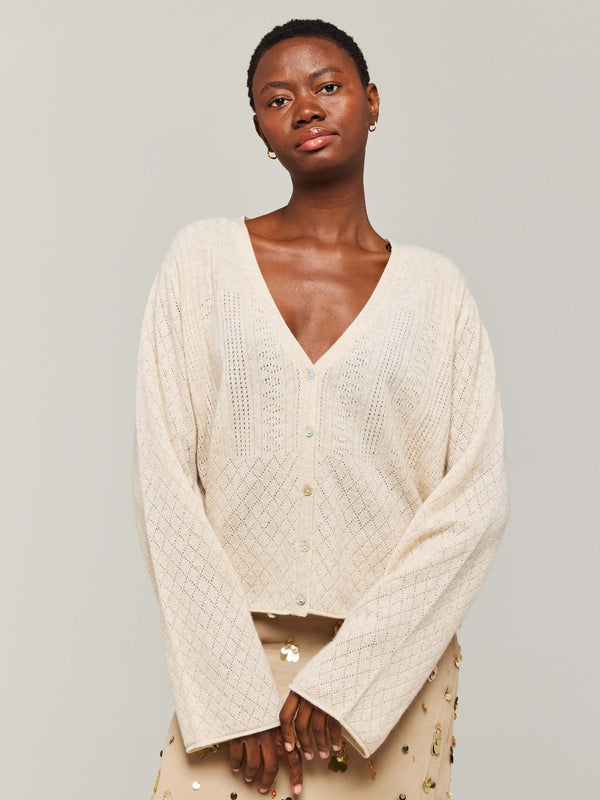 brodie Summer Stitch Cashmere Cardigan