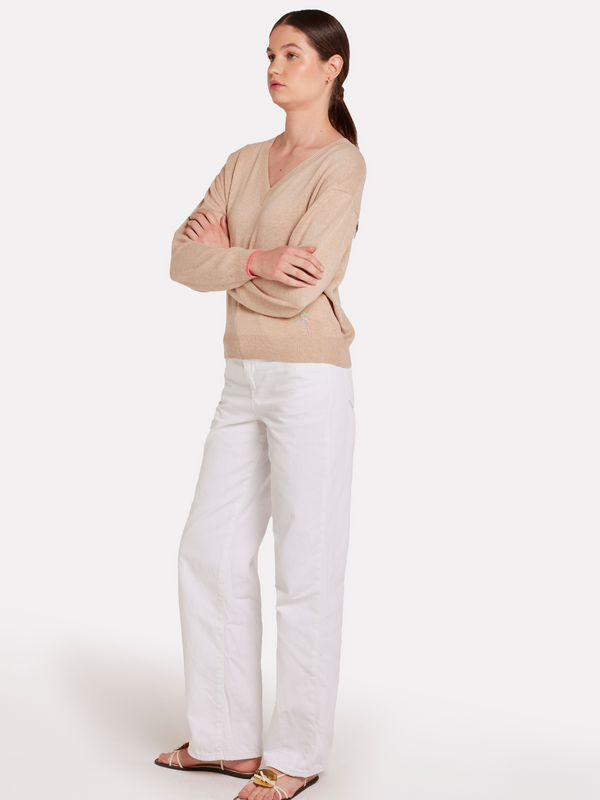 Brodie Sydney Sunset V Neck CREMA