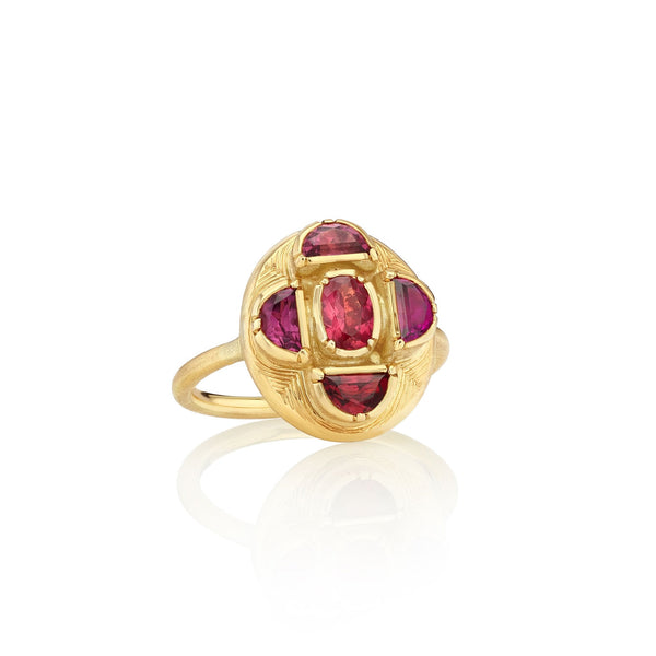brooke gregson Albers Engraved Ruby Tourmaline Ring