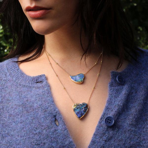 Brooke Gregson Boulder Opal Floating Heart Necklace