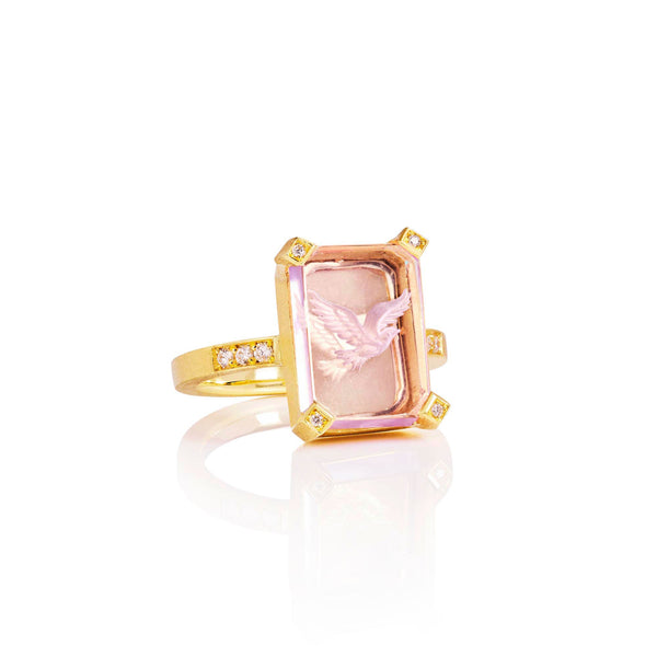 brooke gregson Amethyst Bird Ring