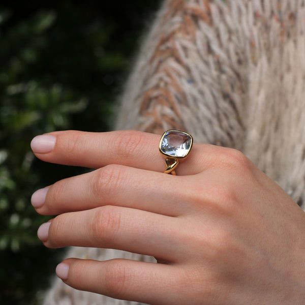 Brooke Gregson Aquamarine Twist Ring