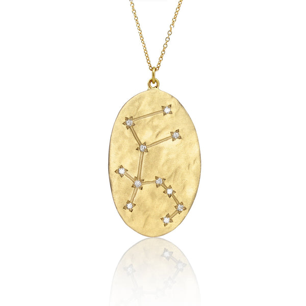 brooke gregson Aquarius Diamond Astrology Necklace