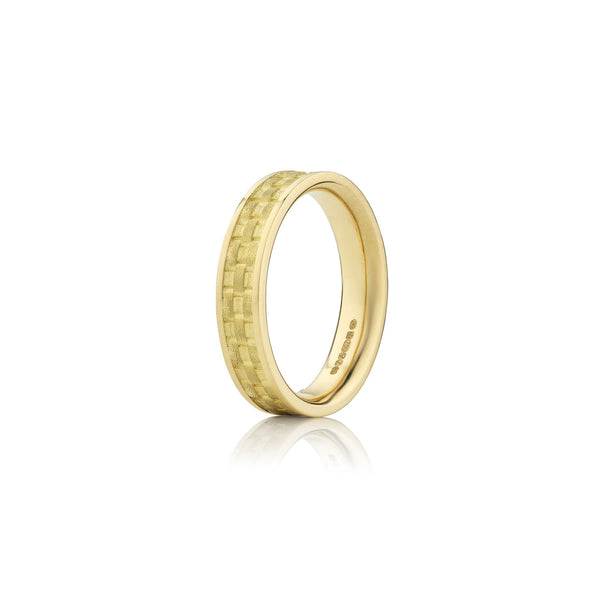 brooke gregson Basket Weave Gold Band 4mm