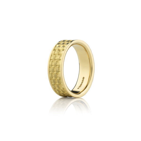 brooke gregson Basket Weave Gold Band 6mm