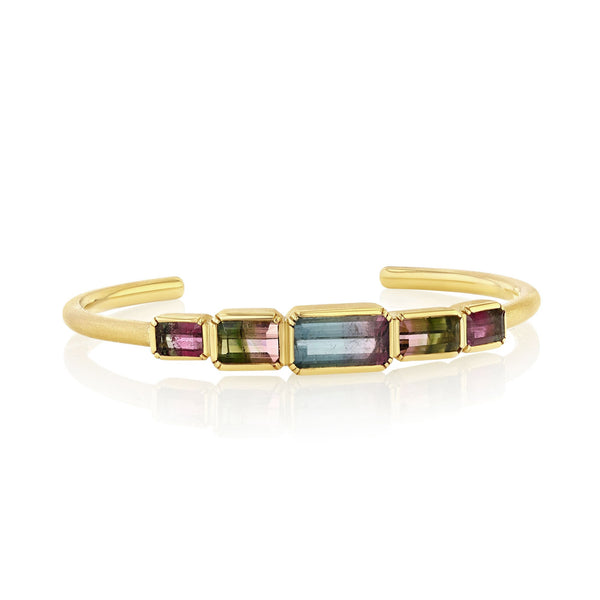brooke gregson Bi Color Tourmaline Bauhaus Cuff