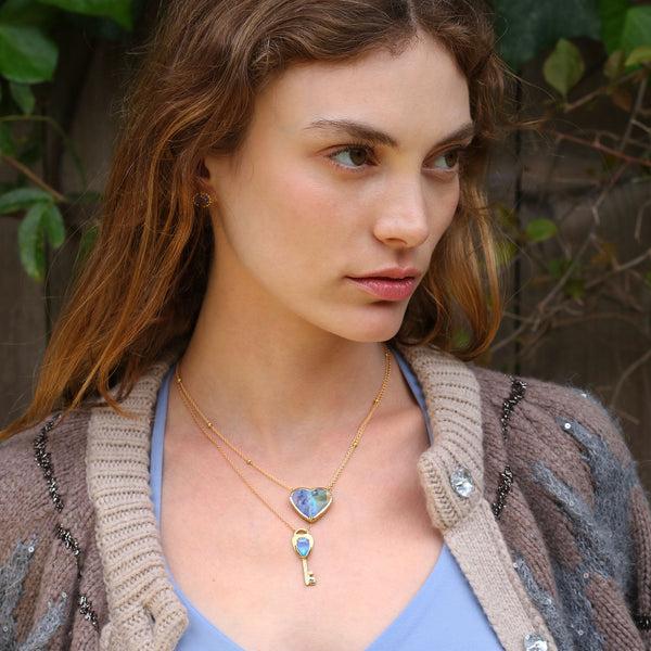 Brooke Gregson Boulder Opal Heart Necklace