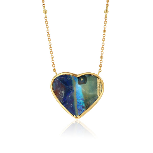 brooke gregson Boulder Opal Heart Necklace